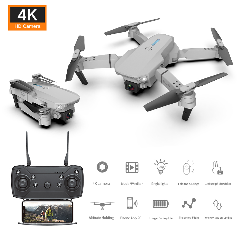 Foldable Drone with 1080P HD Camera, RC Quadcopter WiFi FPV Live Video for Kids Beginners Mini Drones 30 Min Long Flight Time 3 Batteries  with Carryi