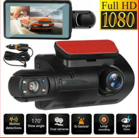 1080P Full HD Dash Camera for Cars, 170° IPS Wide Angle Dashboard Camera Recorder, Night Vision Driving Recorder with Loop Recording