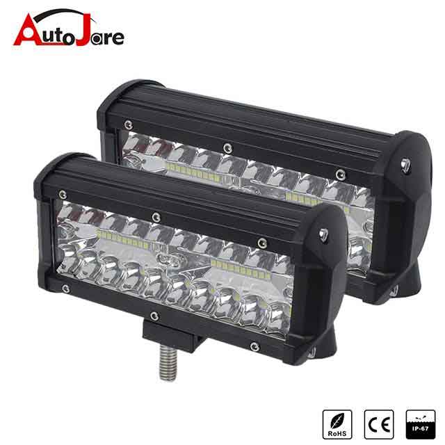 2x 7inch 120w CREE LED WORK LIGHT BAR OFFROAD JEEP 4x4WD Tractor Truck driving lamp